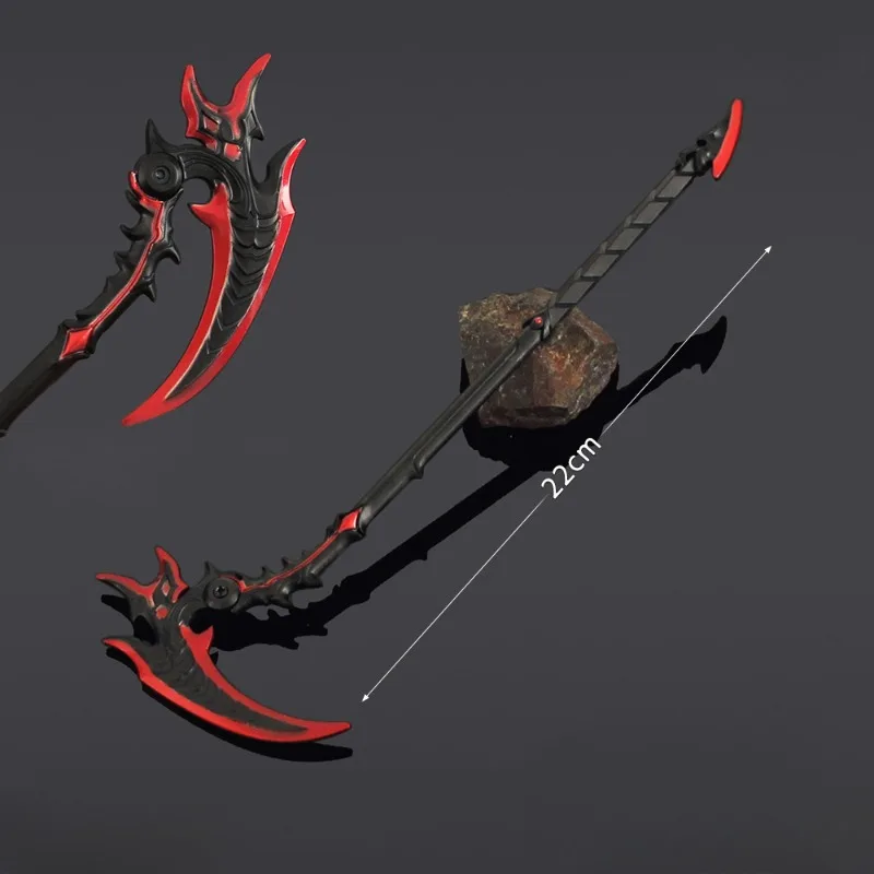 22cm Naraka Bladepoint Cut Off Resentment Sabre arma periferia versión plegable modelo aleación ornamento regalos de cumpleaños juguetes niños