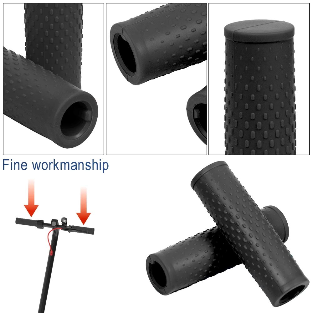 Handlebar Grip Cover for Xiaomi M365 Pro 1S Electric Scooter Accessories Non-slip Grey Black Rubber Handle Bar Grips Sleeve Case