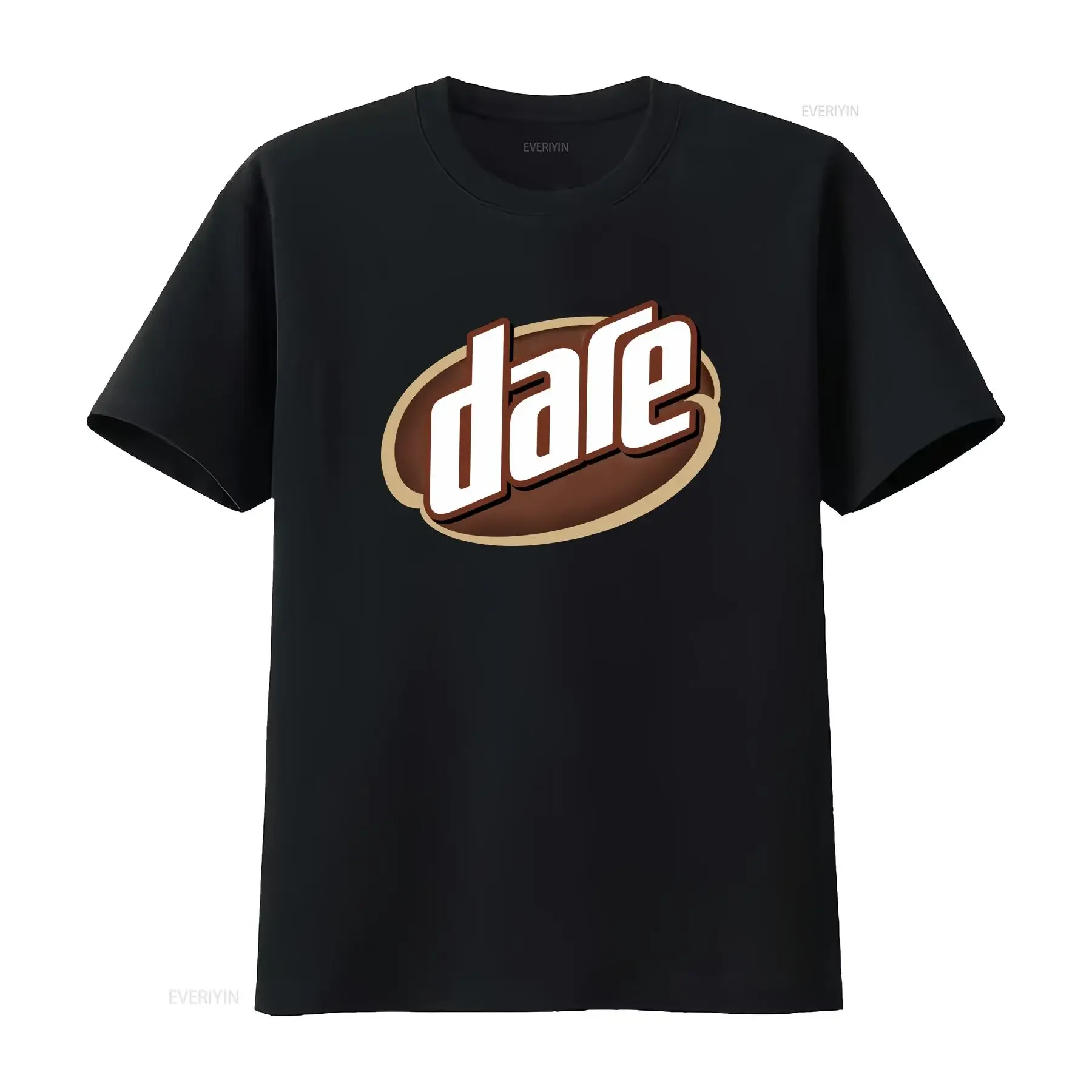 T-shirt unisexe vintage délavé, polyvalent, légèrement délavé, avec logo Dare Iced Coffee, humoristique et très populaire