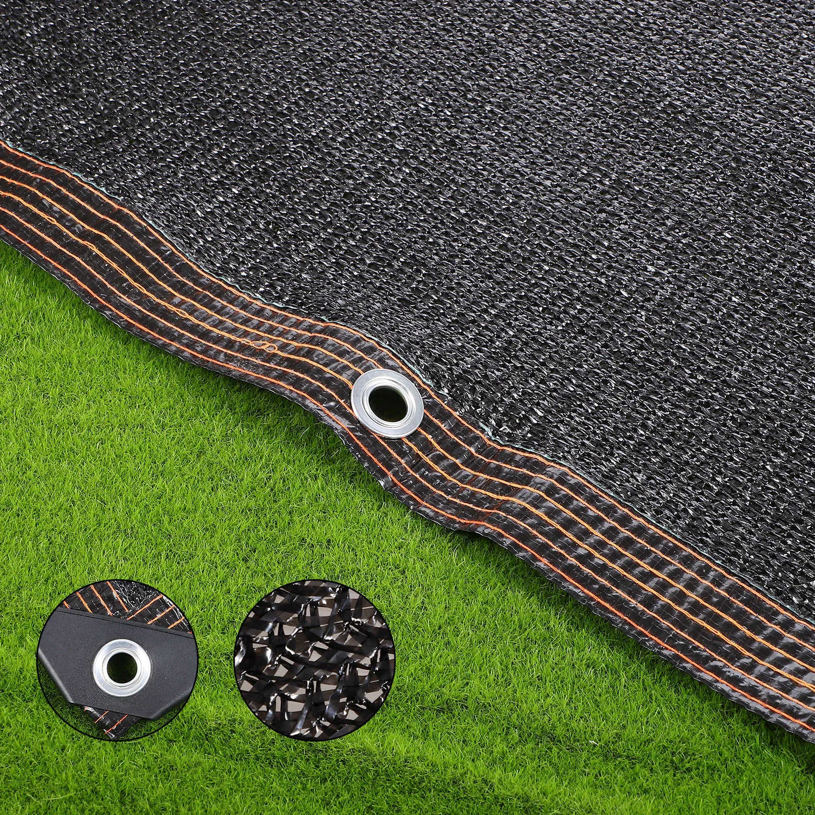 

Black Border Perforated Shade Net 2x3m High density PE Sun Protection Garden Screens Balcony Porch Plant Cover Cooling Cloth