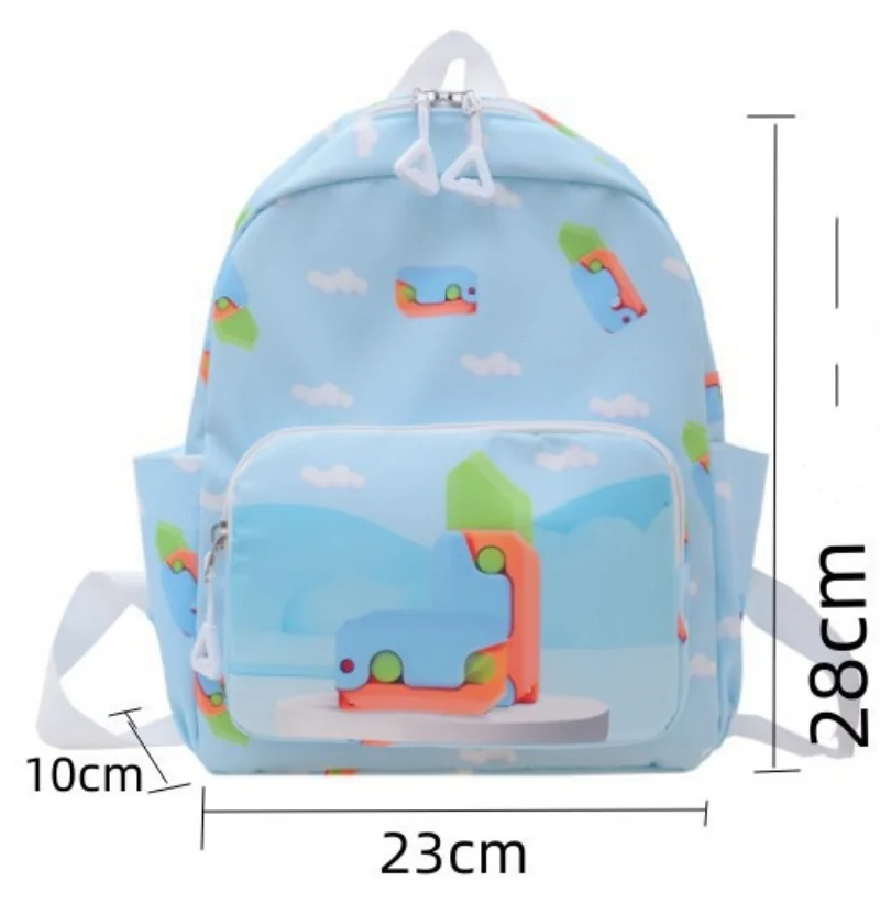 Mochila personalizada para meninos e meninas, saco de escola de animação infantil, nome bordado personalizado, presente