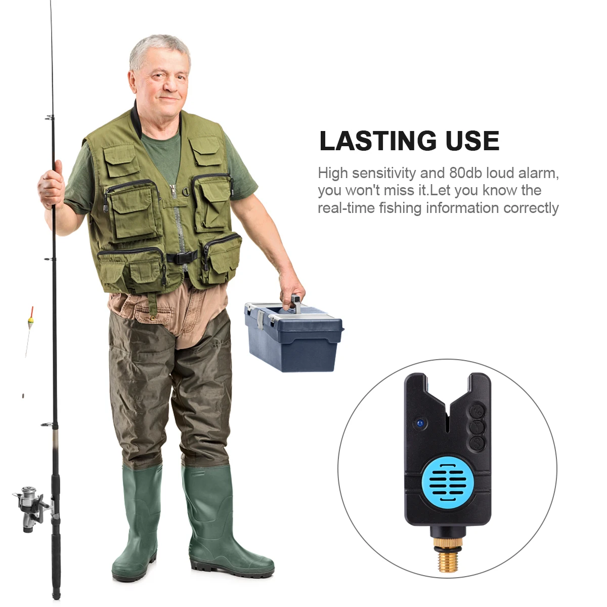 

Fishing Electronic Alarm High Sensitivity Strong Clip Easy Install Uninstall Fishing Tool Carp Alarms Electronic Fish Bite Alarm