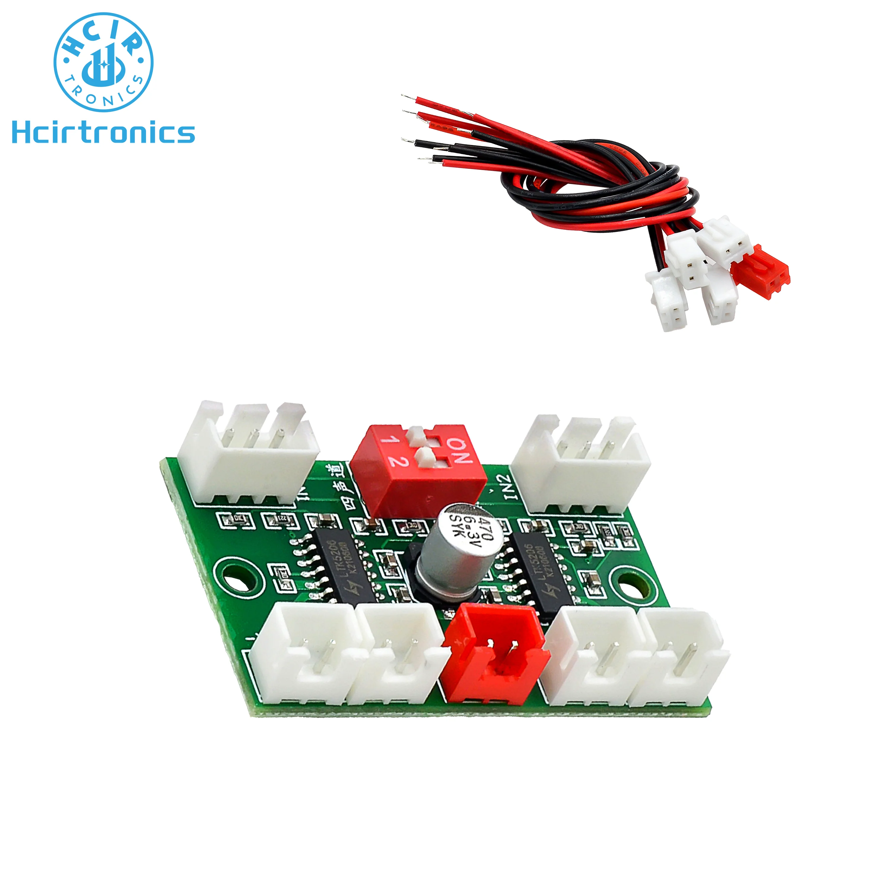 XH-A156 PAM8403 Mini Digital Audio Amplifier Board DC 5V 3W*4 4 Channels Stereo Sound AMP with Cable for Laptop Desk Speaker