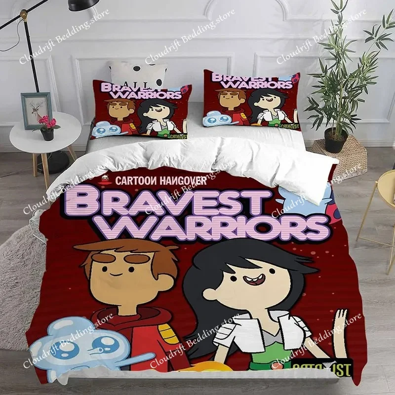New Bravest Warriors Game Duvet Cover Pillowcase Bedding Set Adult Boy Girl Bedroom Decoration Children Gift Single Double Large