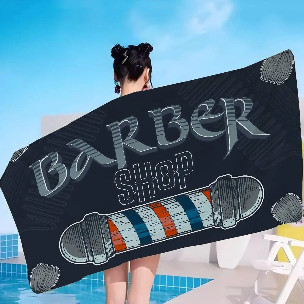 Barber ShopS Big Microfiber Beach Towels Quick Dry Towel Sand Beach Towels Pool Towel for Travel Swim Pool Yoga