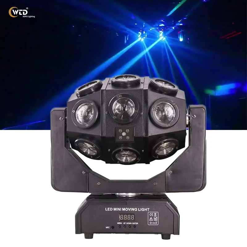 

Светодиодные диско-лазерные прожекторы AOPU DJ для мероприятий, 18 шт., 10 Вт, RGBW 4-в-1, для дискотек и вечеринок