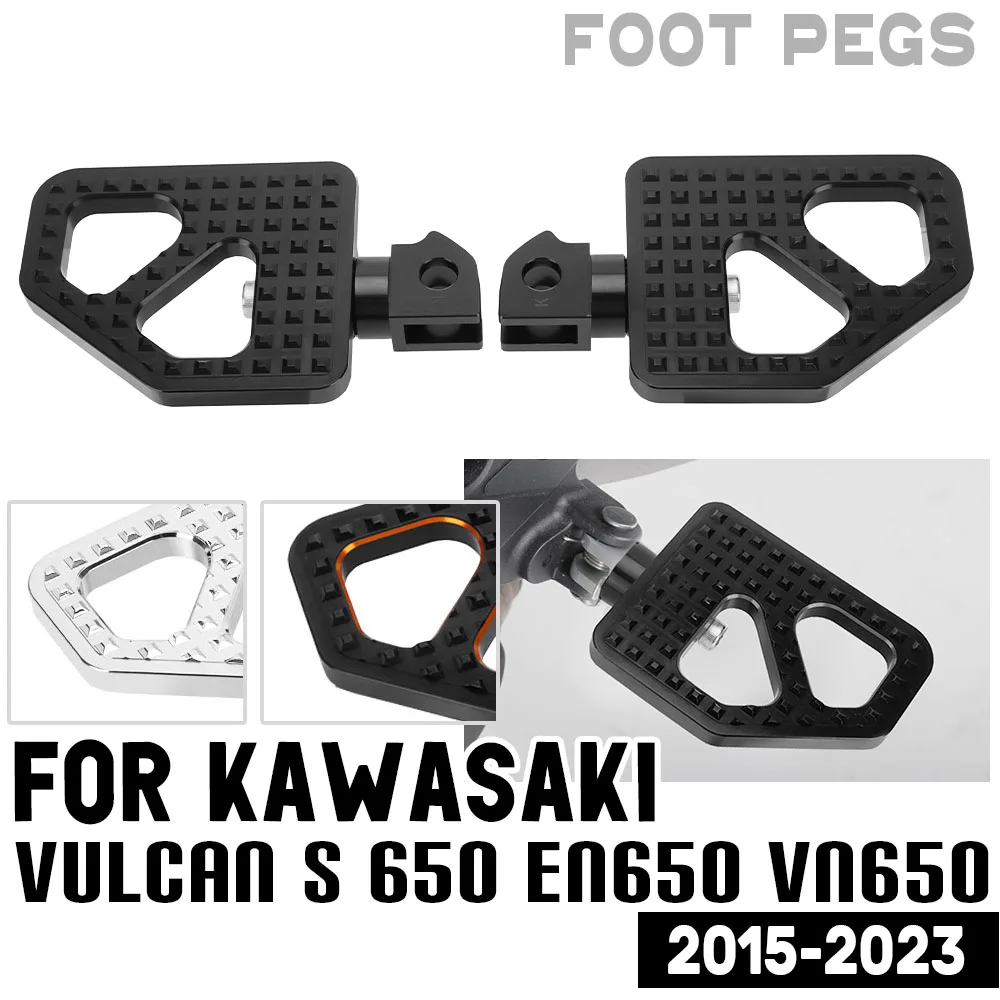 

For Kawasaki Vulcan S 650 EN650 VN650 VN 650 2015-2023 Motorcycle Front Foot Rest Rider Footboard Wide Footrests Driver FootPegs