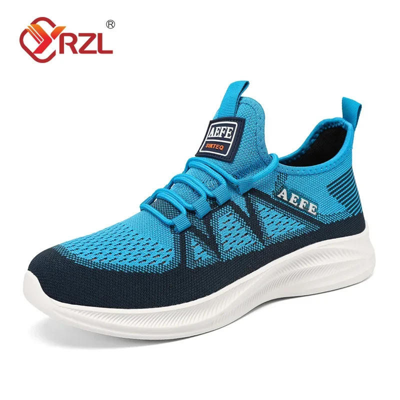 

YRZL Running Shoes Men Lightweight Sport Shoes Comfortable Mesh Breathable Casual Sneakers Soft Outdoor Non-slip Shoes Men