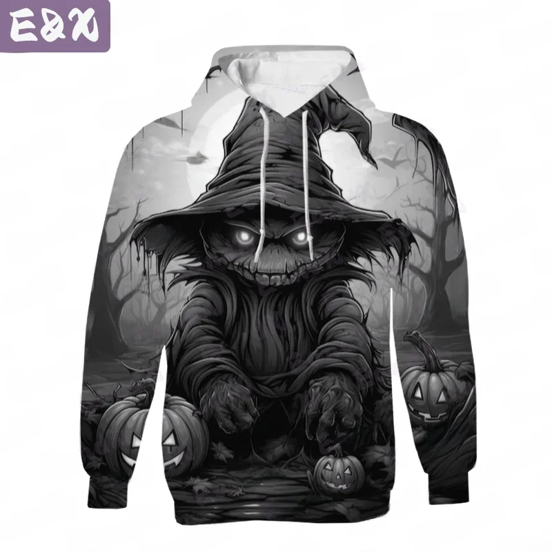 هوديز نسائية للهالوين، سترة يومية فضفاضة بأكمام طويلة، تصميم كرتوني أنيمي بأسلوب الشارع، مزيج من البوليستر والسباندكس #3