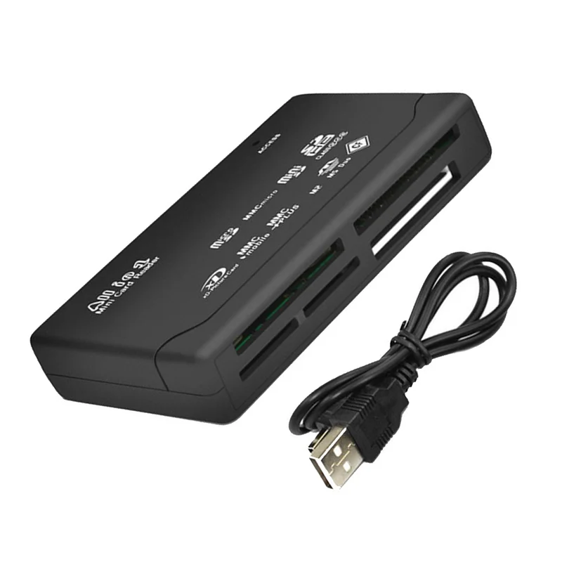 Card Reader USB2.0 Memory Card Reader Fast Data Transmission All In One Card Reader Support TF CF SD Mini SD MS XD