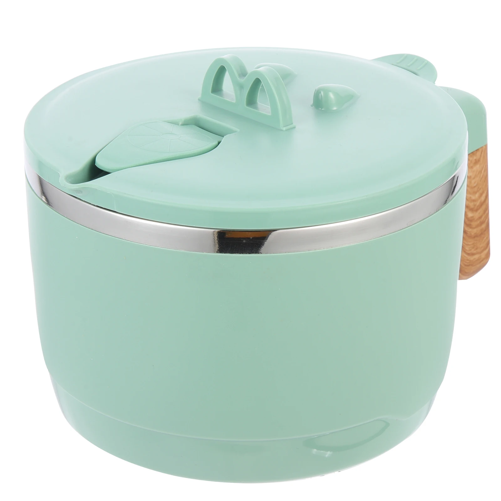 

Portable Insulated Noodle Bowl Stainless Steel Ramen Bowl Lid Leak Proof Soup Bowls Reusable Handle Anti Scald