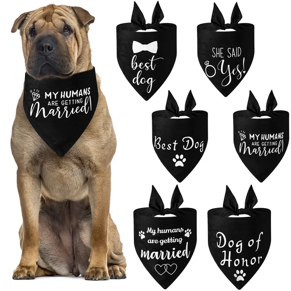 Best Dog of Honor Bandana Scarf Wedding Engagement bridal shower bride to be Bachelorette hen party decoration Photo shoot gift