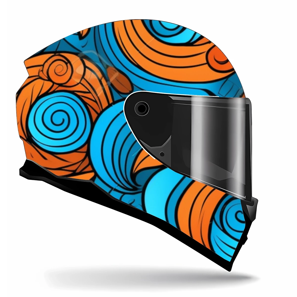 Abstrakcyjna naklejka na kask Paisley Batik Full Helmet Wrap Naklejka graficzna na kask motocyklowy Naklejka dekoracyjna na kask winylowy