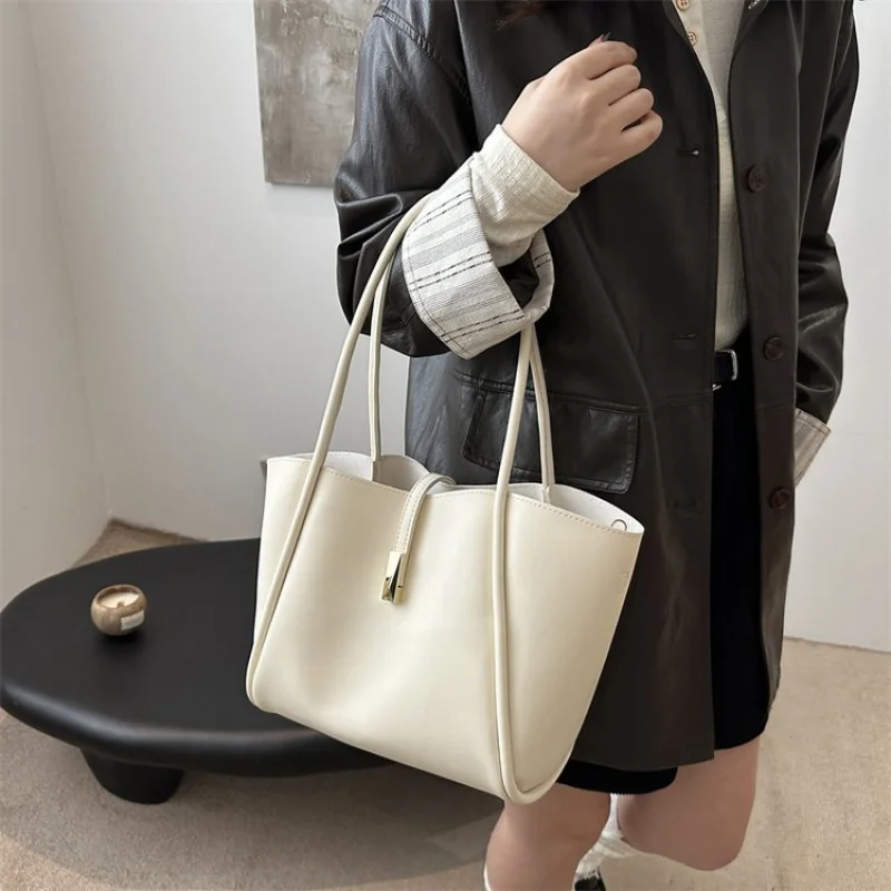 Роскошная женская повседневная винтажная кожаная сумка-тоут, модная пригородная классическая элегантная женская простая модная сумка через плечо