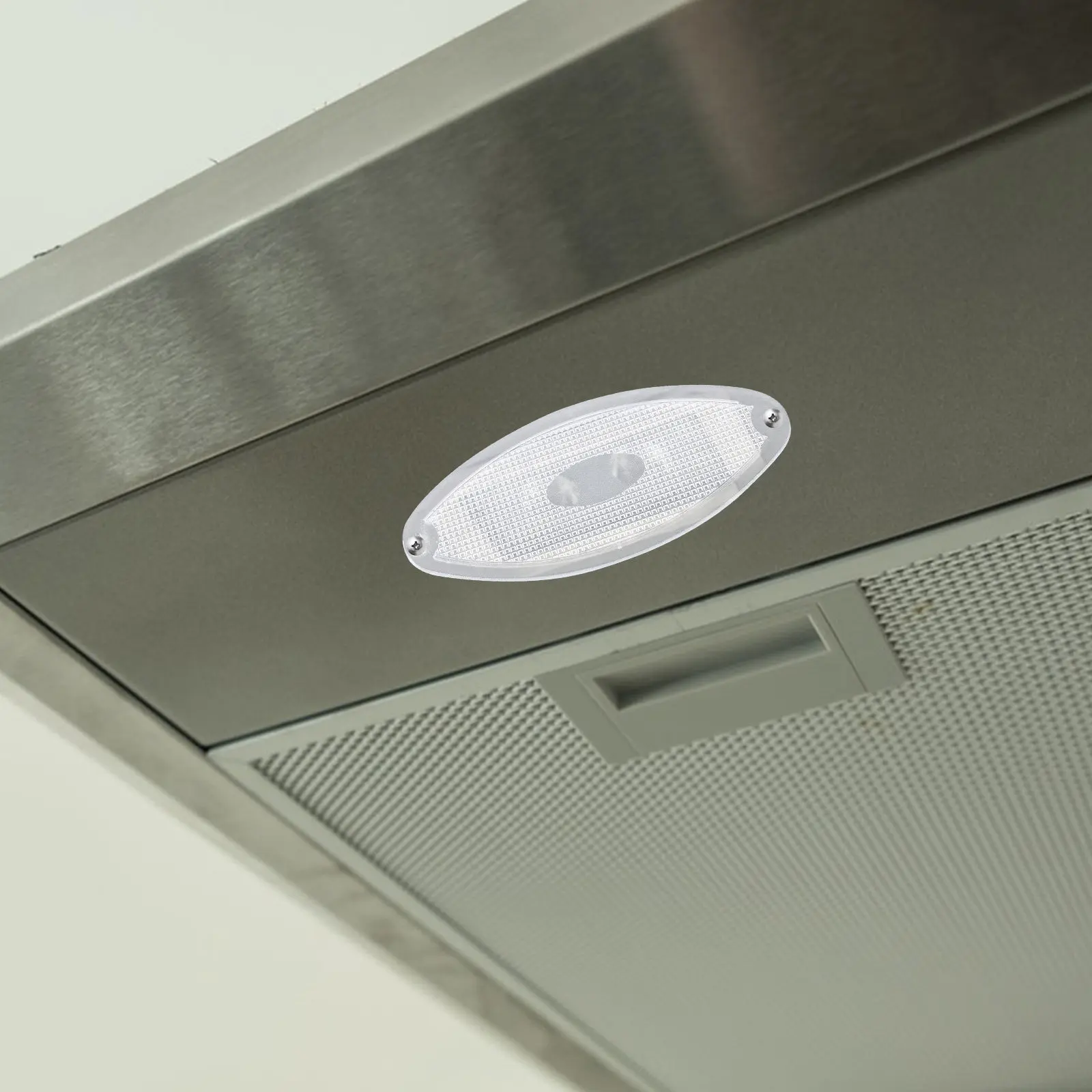 2Pcs Oval Range Hood Lamp Guard Plastic Light Lens for Kitchen Hood Lighting Accessories Traditional Chinese Style Functional