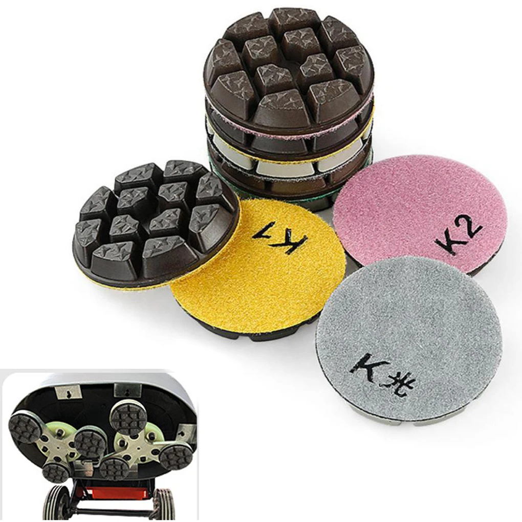 

1pcs 3"/80mm 4 Step Dry Polishing Pad Grinding & Polishing Accessories For Granite/ Marble/ Concrete Power Tool Accessories