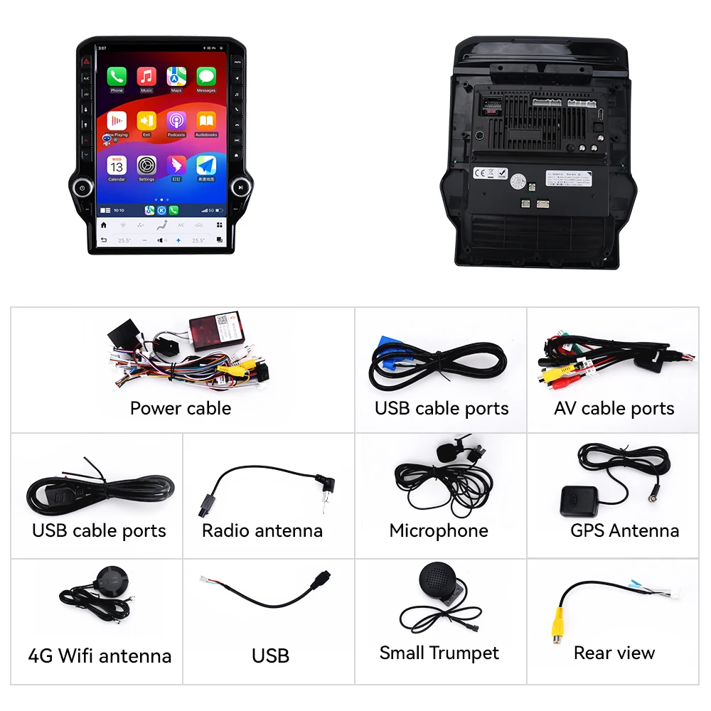 

14,5 ''Qualcomm для Dodge Ram 2013 2014 2015 2016 2017 2018 Android автомобильный радиоприемник автомобильный мультимедийный плеер GPS Navi головное устройство