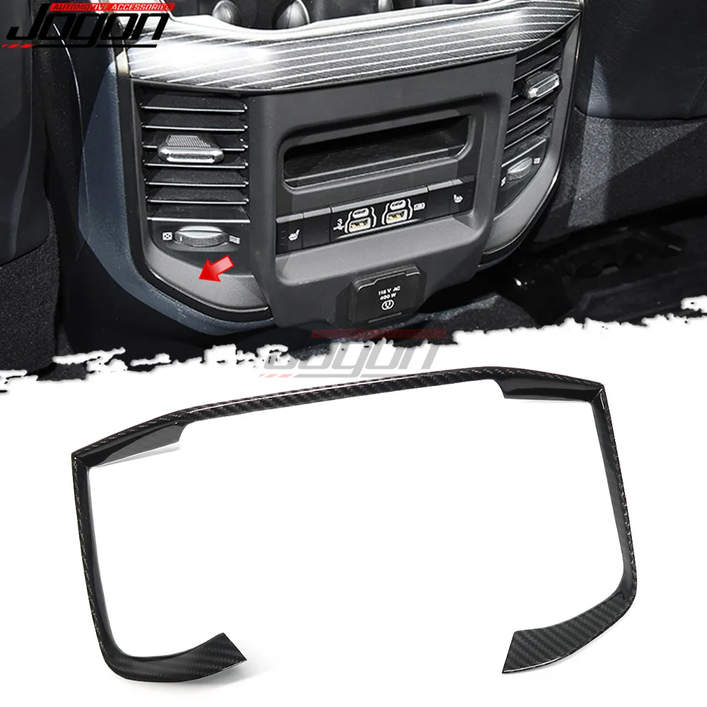 Carbon Fiber Interior For Dodge Ram 1500 TRX Off-Road 2019-2021 2022 2023 Rear Air Vent Outlet Cover Trim Frame Car Accessories