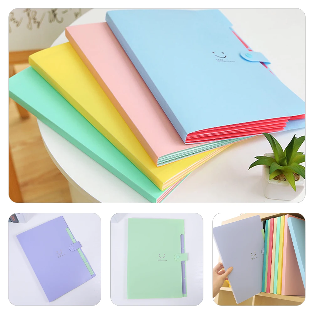 

10pcs Accordion File Folder Plastic Expandable Organizer Desktop File Box Office Folders Storage Bag Receipts Cards Travel