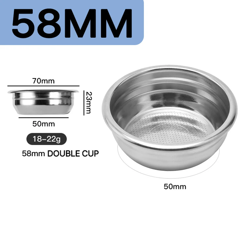 51mm 54mm 58mm Kaffee Filter Korb Edelstahl Kaffee Pulver Schüssel Kaffee Griff Bodenlose Universal Kaffee Pulver schüssel