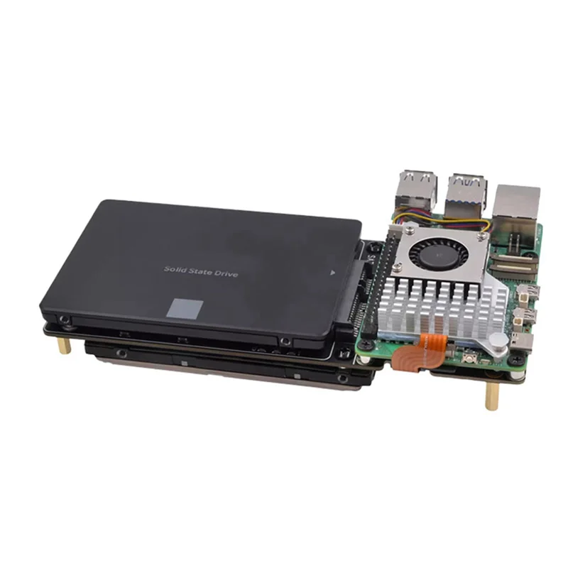 

Superior-X1007 Pcie для двойного 2,5-дюймового жесткого диска SATA HDD/SSD Shield SATA 3.0 5 Гбит/с для Raspberry Pi 5 поддерживает 2X2,5-дюймовый жесткий диск SATA/SSD