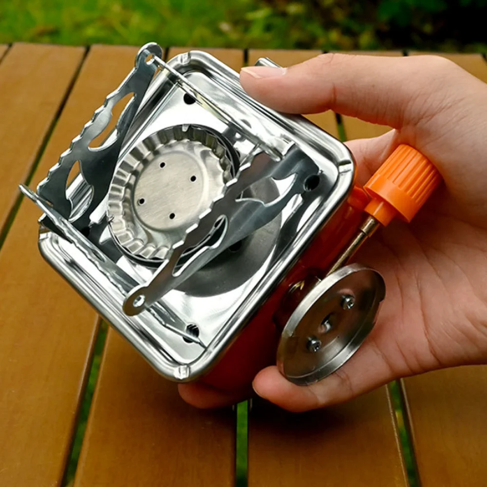 Portable Burner Camping Foldable Windproof Outdoor Gas Tank Stove for Backpacking Camping Hiking Picnic BBQ Cooking Equipment view 6