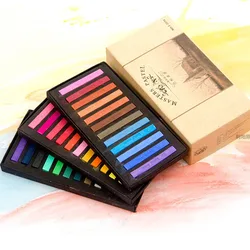 Juego de varillas de tiza para artista, bolígrafo para colorear profesional, pincel de crayón, papelería de pintura artística para principiantes, secado suave, Pastel, 12/24/36/48 colores