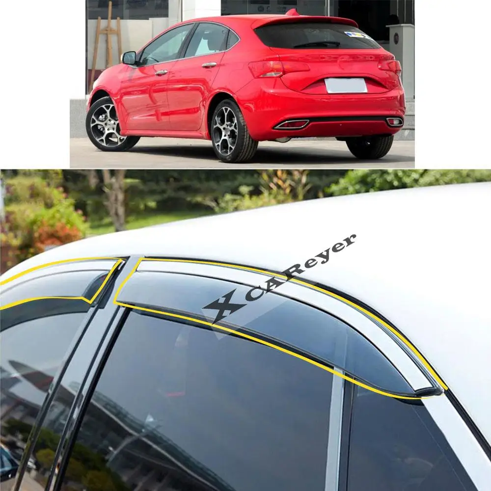 For FIAT Ottimo Hatchback 2014 2015 2016 2017 2018 2019 2020 Car Sticker Plastic Window Glass Wind Visor Rain/Sun Guard Vent