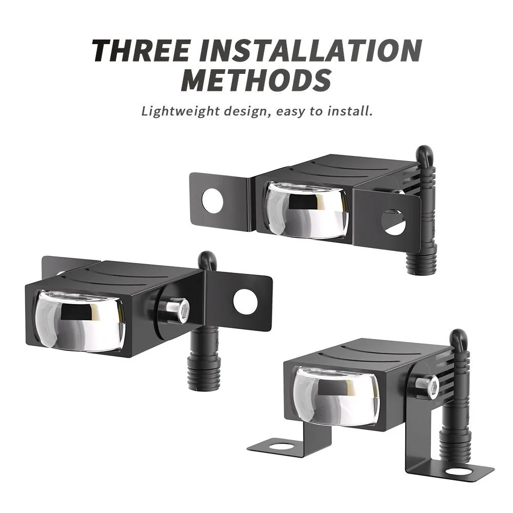 مصابيح العمل مقاوم للماء للدراجات النارية LED ضوء لونين LED أضواء الضباب دائم فعالة المصابيح الأمامية للسيارات دراجة نارية العمل