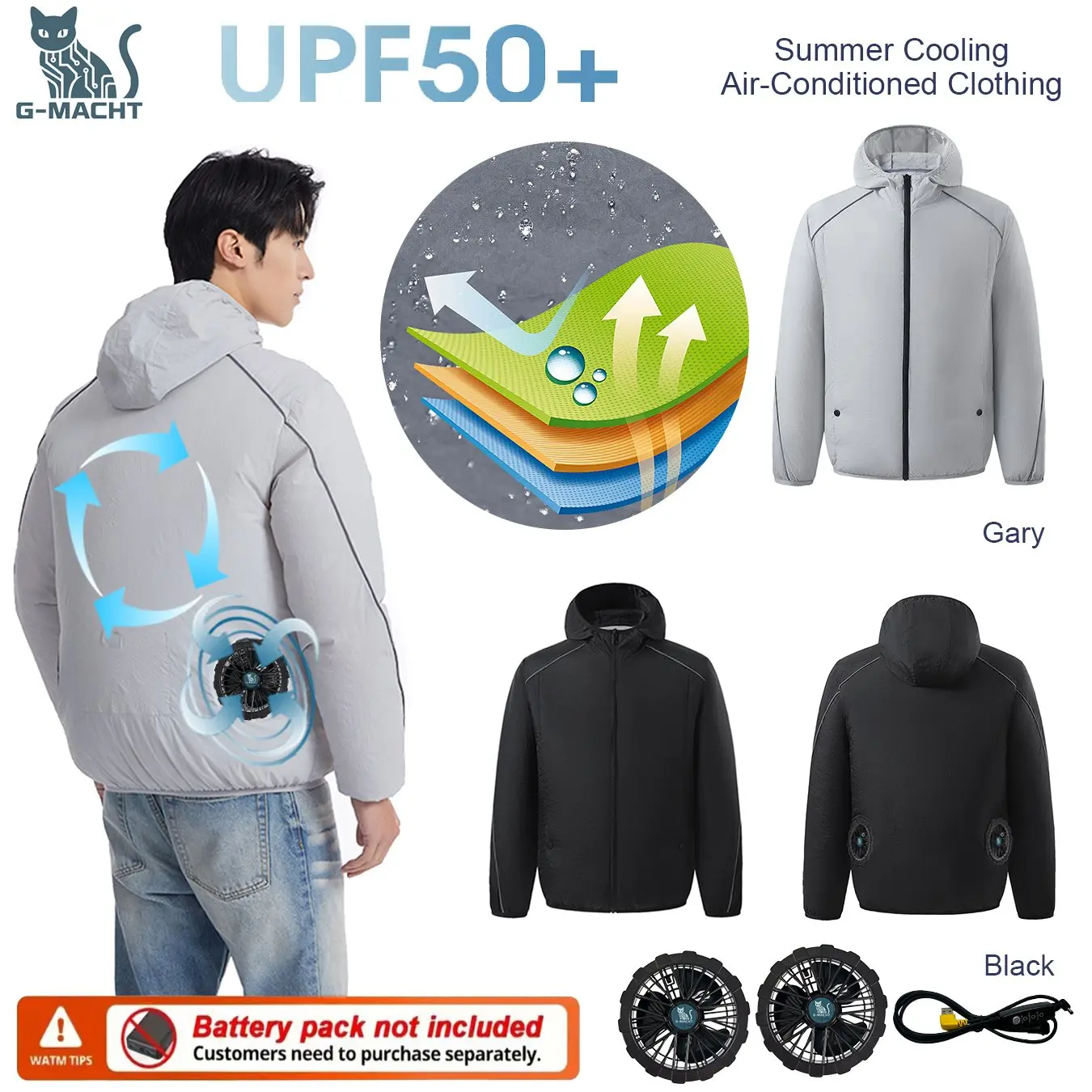 

Summer Cooling Vest For Couples Breathable Fan Air Conditioner Jacket Sleeveless Heat Resistant Outdoor Workwear