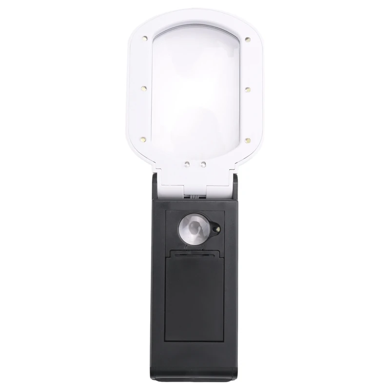 A017-Magnifying Glass With Light, 25X 10X Rechargeable Handheld And Standing Magnifier For Reading, Inspection, Jewelry