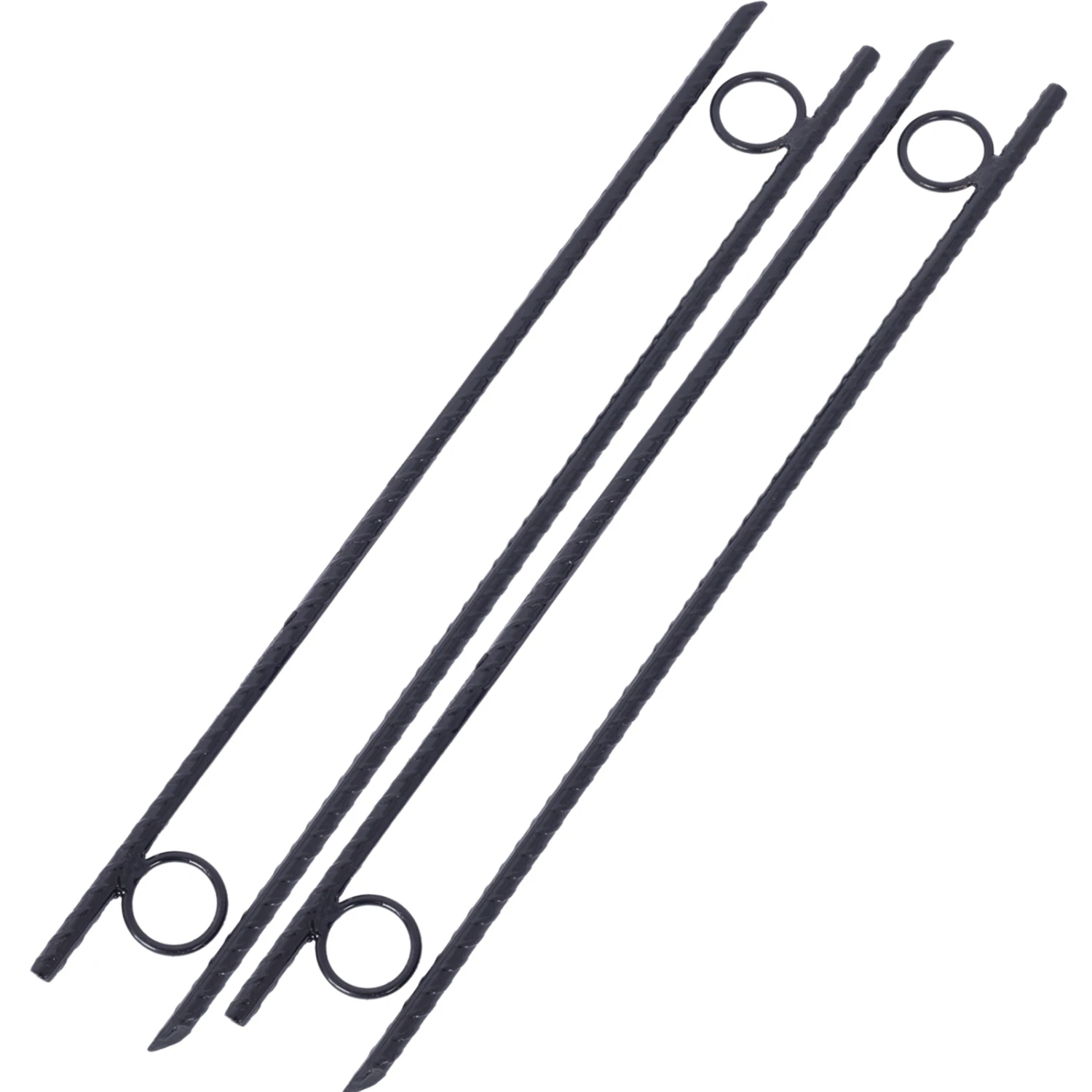 

Rebar Stake Set (4 pcs) 3/8x18 Inch Steel Tent Canopy Ground Stakes with 1 Inch Loops