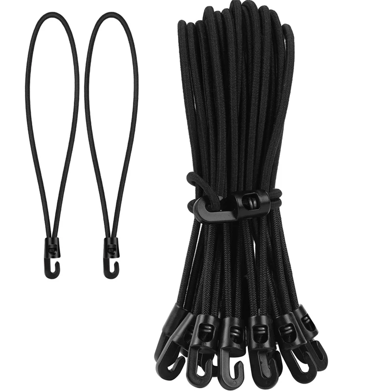 

LJL-Bungee Cord With Hooks, Pack Of 20 Expander With Hooks, 25 Cm, Multifunctional Tensioner,For Tents, Nets, Camping