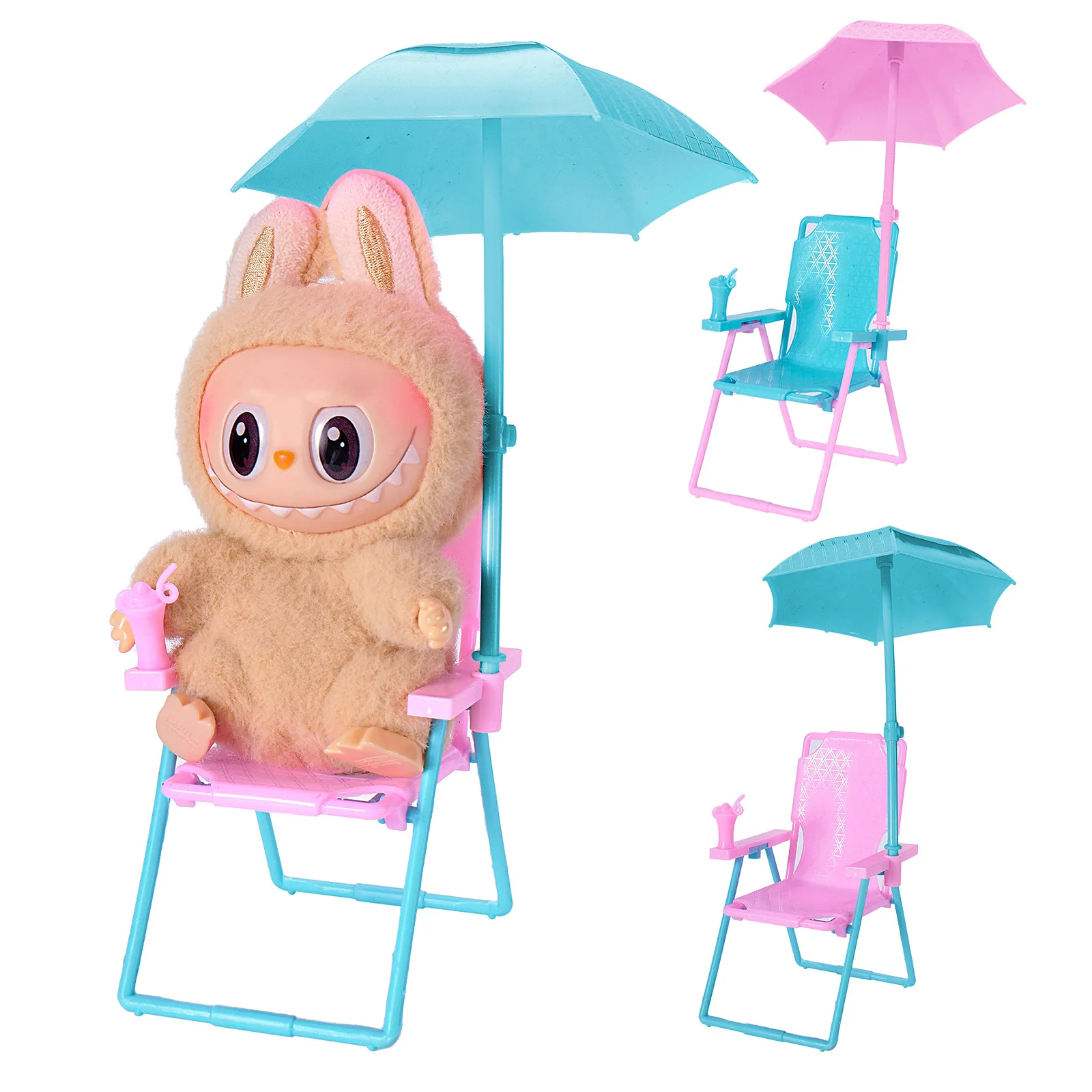 

Для 15/17 см куклы Лабу, летнее пляжное сиденье, кресло для отдыха, доска для серфинга, милые куклы Labubu V1 V2 V3, забавные игрушки «сделай сам», украшения, аксессуары