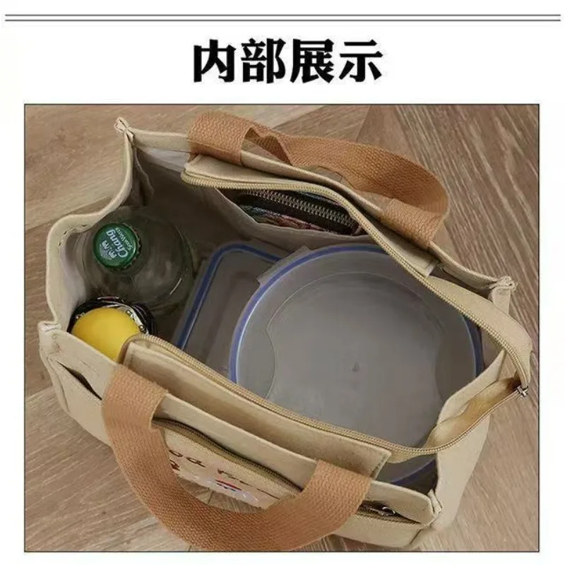 Nueva bolsa de almuerzo de mano portátil de alto valor con estampado de dibujos animados con personalidad creativa periférica de anime de Mickey Mouse de Disney