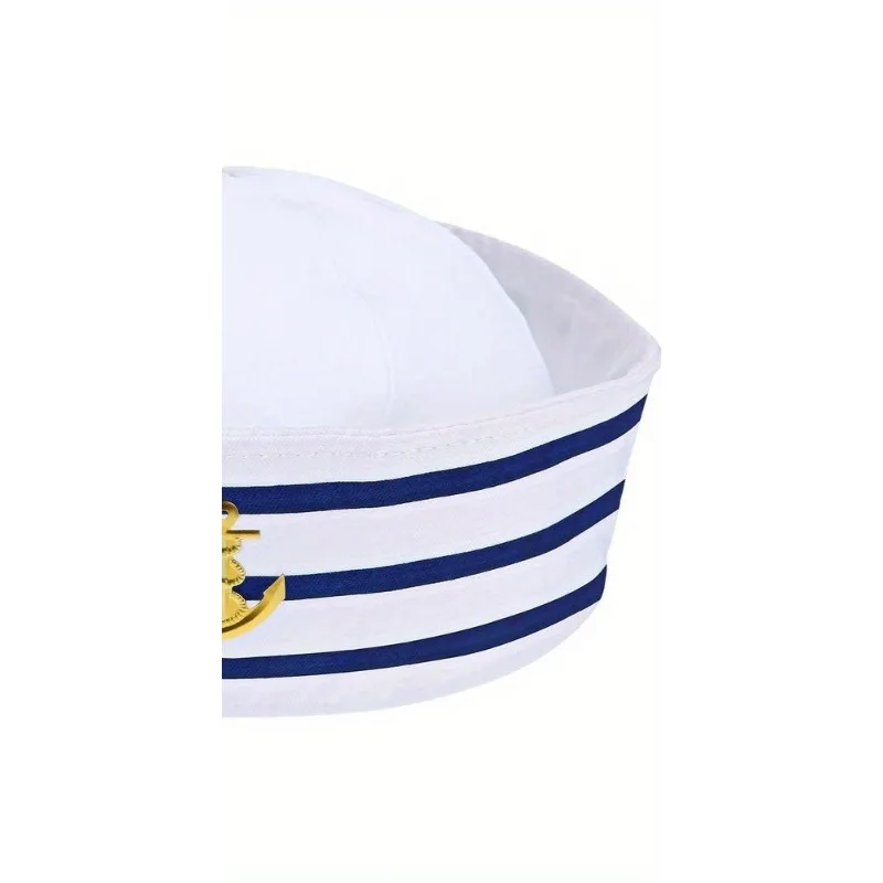 PESENAR Sailor hat Navy blue Yacht Blue Captain cap White sail cap for clothing accessories for adults image 3