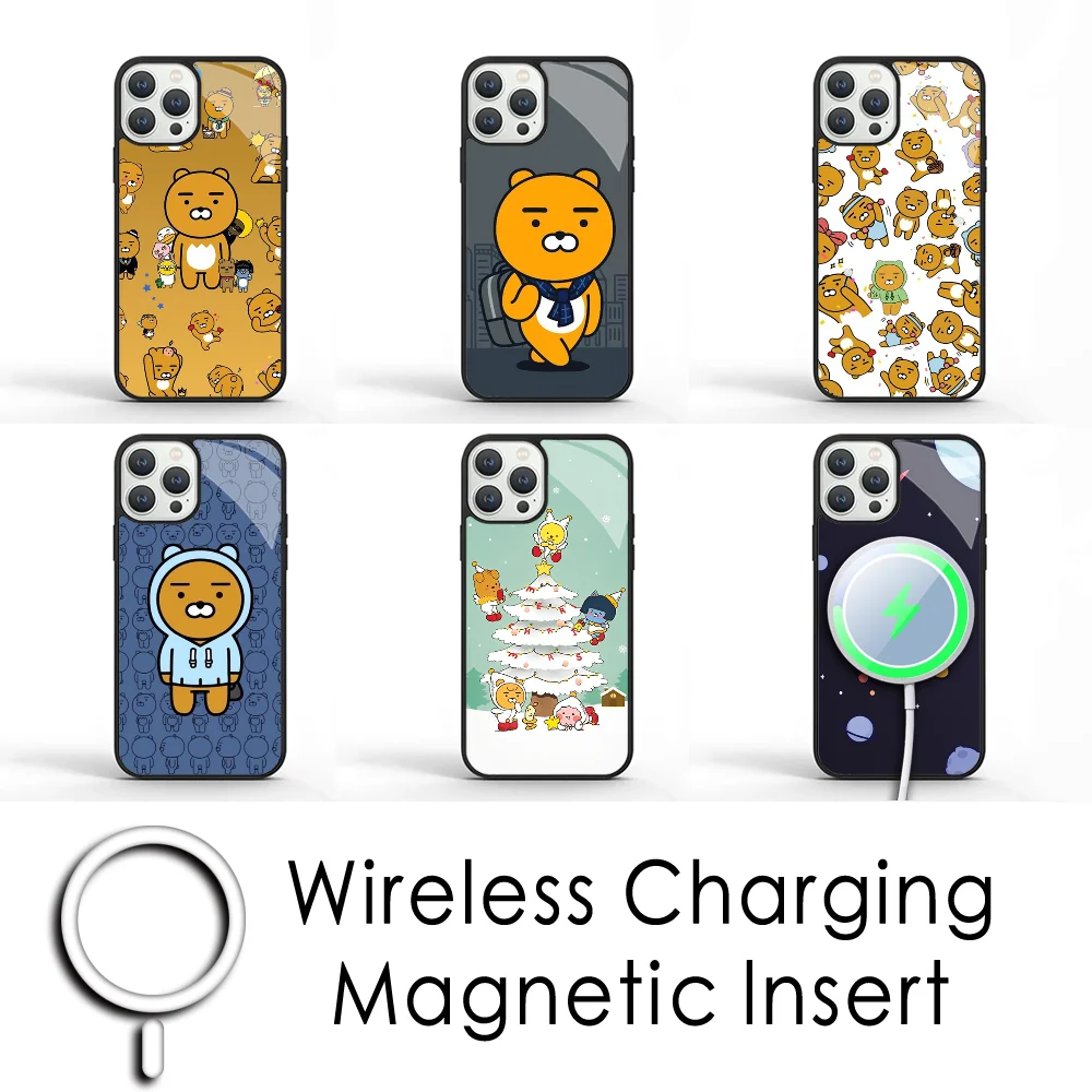 Cartoon Cute K-Kakao F-Friend Phone Case For IPhone 16 15 Pro Max Case 14 Plus 13 12 11 Magesafe Magnetic Wireless Charge Cover