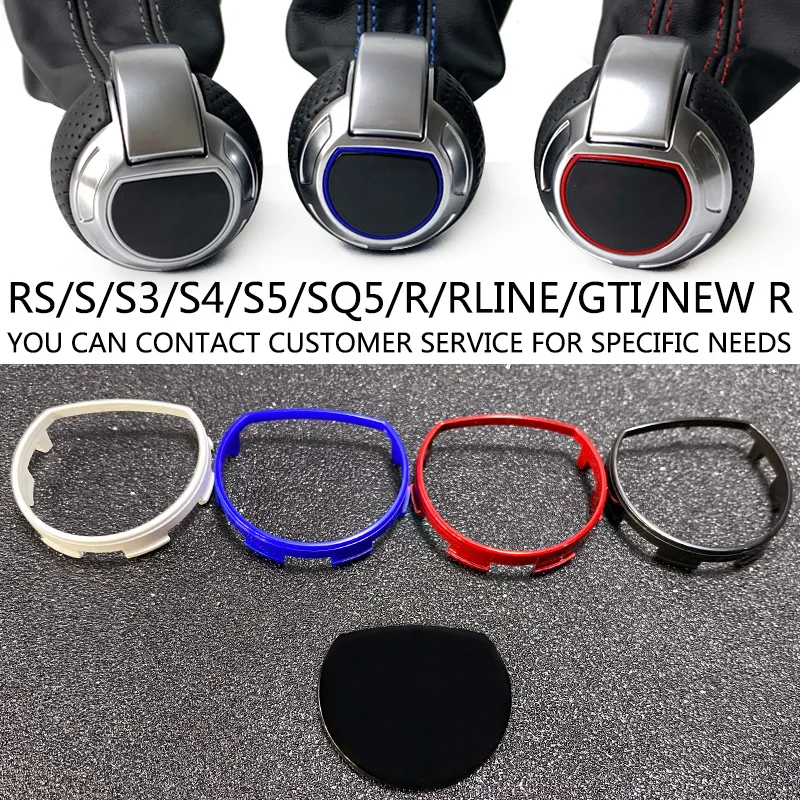 Rl ine R RS plus S4 S Q5 G TI Label for Gear Shift Knob Ball for VW for Audi Logo with white Frame