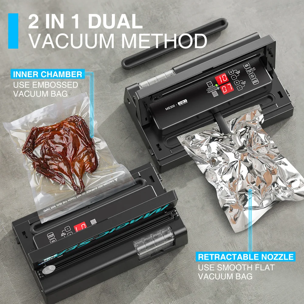 

MAGIC SEAL Vacuum Sealer Professional Commercial Food Sealing Machine Fully Automatic Small Household Sealing Machine MS300