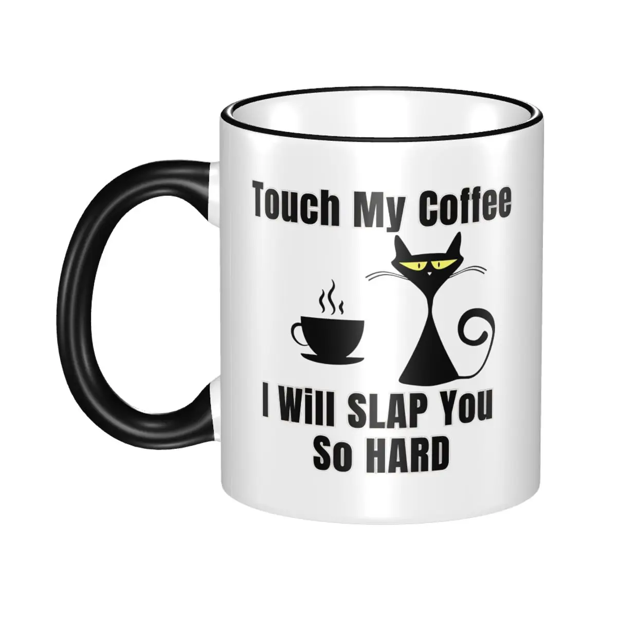 

Touch My Coffee I Will Slap You So Hard Милая кофейная кружка с забавным забавным котом-мемом для спальни