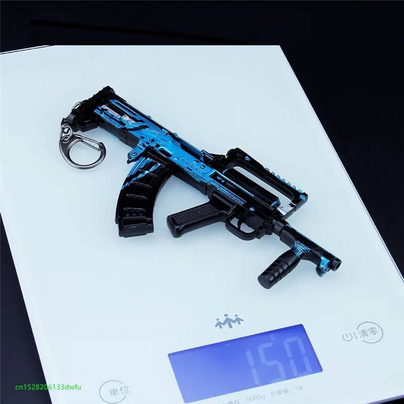 1:3 GROZA Assault Rifle Metal Submachine Toy Gun Miniature Model High Quality Pistol Gun Keychain Craft Pendant Birthday Gifts