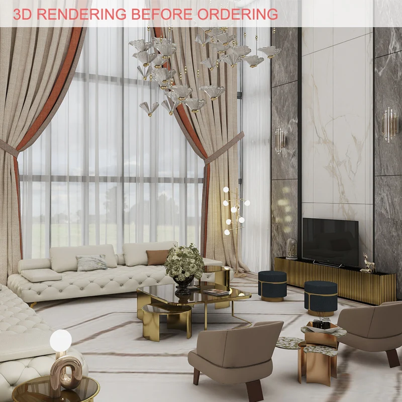 Estante Decorativa Multifuncional de Luxo Moderna com Inserto Central e Detalhes em Metal de Aço Inoxidável Italiano Personalizável