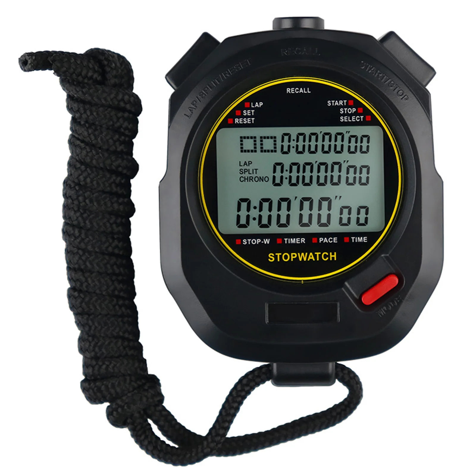 Athlete Friendly Digital Stopwatch Timer Featuring Backlight Display and 30 Lap Memory Great for All Training Needs