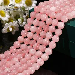 Natural Madagascar Pink Quartz Crystal Beads Top Quality Round Loose Spacer For Jewelry Making DIY Bracelet Necklace Accessory
