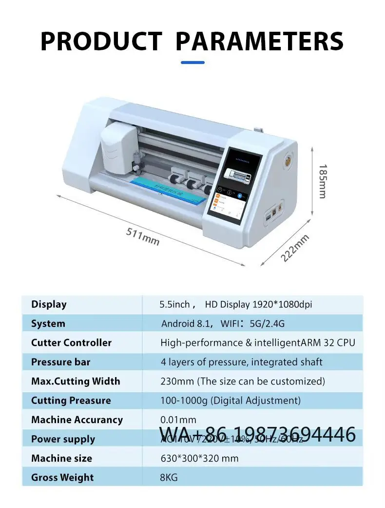 Unlimited Hydrogel Film Cutting  Mobile Phone Screen Protector and Back Sticker Cutting Plotter