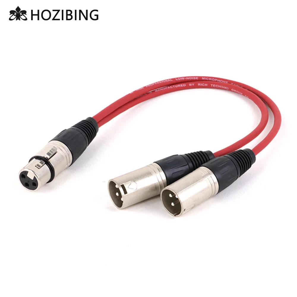 Doppio cavo XLR a 3pin maschio a cavo Audio femmina a 3pin schermato per amplificatore microfono Mixer