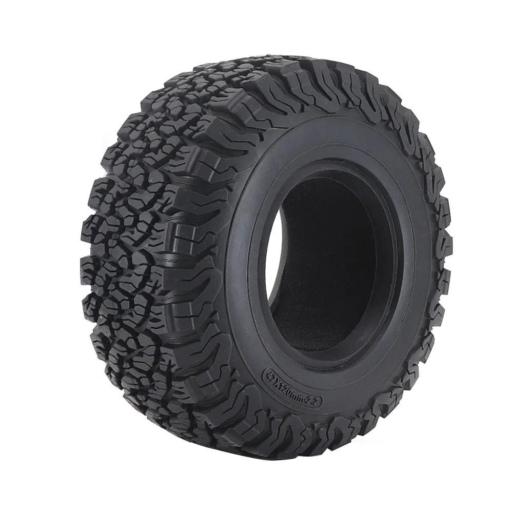 Ajrc 2.2-inch 120mm Rubber Tires For 1/10 Rc Crawler Car Redcat Scx10 Ii Axial 90046 Traxxas Trx4 Trx6 Rc4wd D90 Rgt Tf2 Rc Car