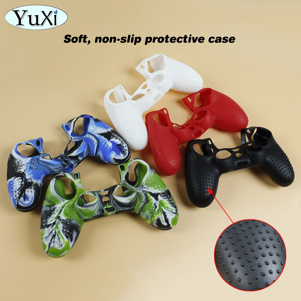 1Set Soft Silicone Gel Rubber Case Cover For PS4 Pro Slim Joystick Grip Cover Cap Protection Skin Cover For Playstation 4