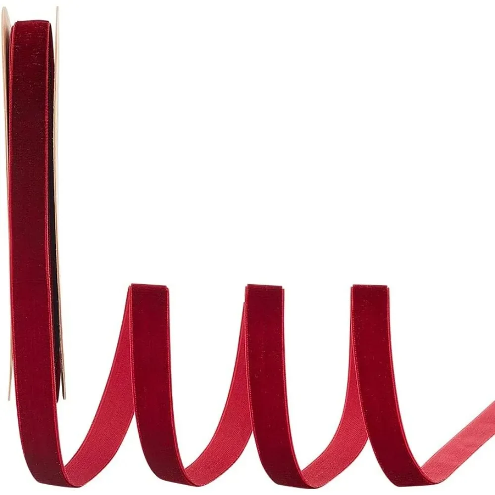 

15mm 20 Yards Valentine's Day Velvet Ribbons Single Face FireBrick Velvet Ribbon One Color DIY Wrapping Crafts
