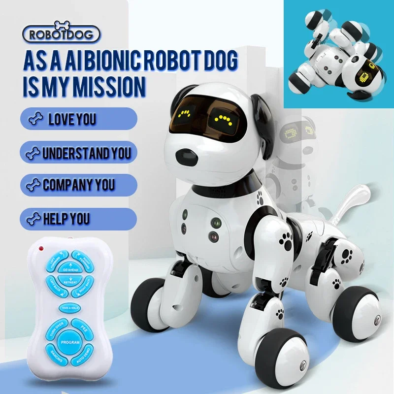 Fun Electric Singing Kids Remote Control Toys for Boys Girl Robot Dog Intelligent Sensing Machine RC Animals Children Puzzle Pet